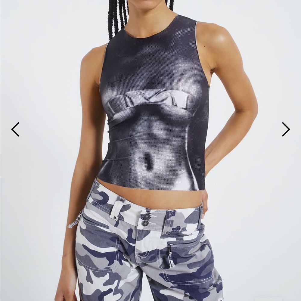 Jaded London Stick It Illusion “Vest” Tank Top
